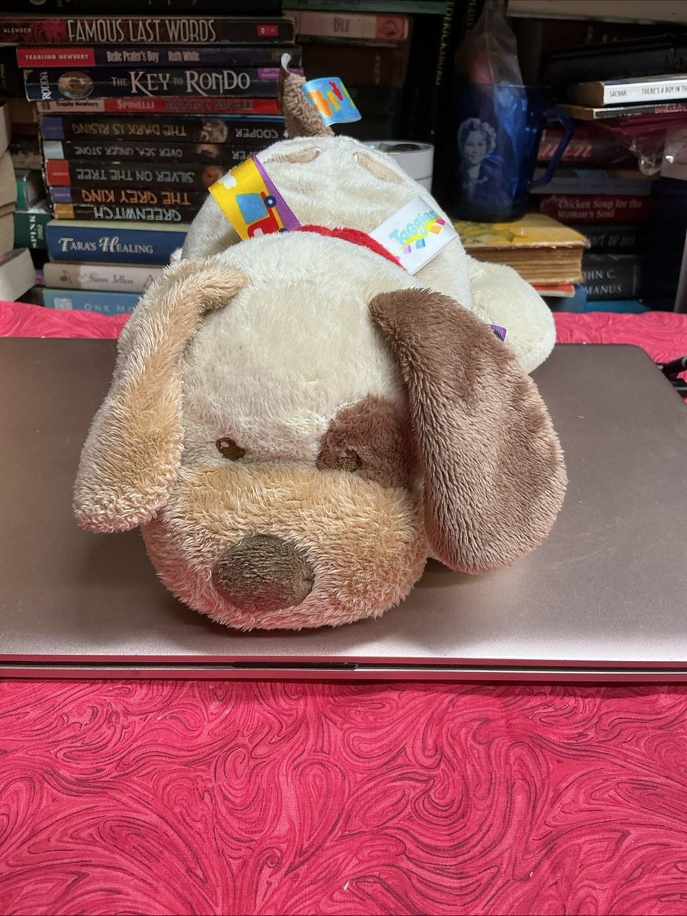 Taggies Plush Brown & Cream Dog Plush Toy - Soft Puppy Stuffed Animal